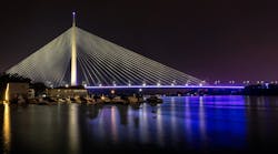 stock img of sava bridge at night stock img of sava bridge at night