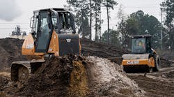 The CASE 1150M dozer and SV212D single drum vibratory roller are key machines for this project. The CASE 1150M dozer and SV212D single drum vibratory roller are key machines for this project.