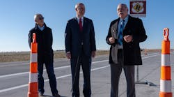 Gov Ricketts (center), Ndot Director John Selmer (right) And Alliance Mayor Mike Dafney (left) At Today&rsquo;s Ceremony