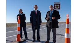 Gov Ricketts (center), Ndot Director John Selmer (right) And Alliance Mayor Mike Dafney (left) At Today&rsquo;s Ceremony