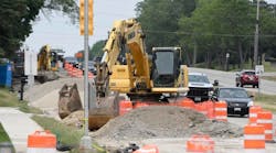 Construction on Washington Road west of 39th Avenue