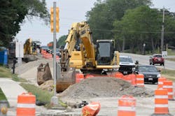 Construction on Washington Road west of 39th Avenue